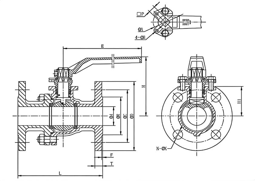 High-pressure floating ball valve